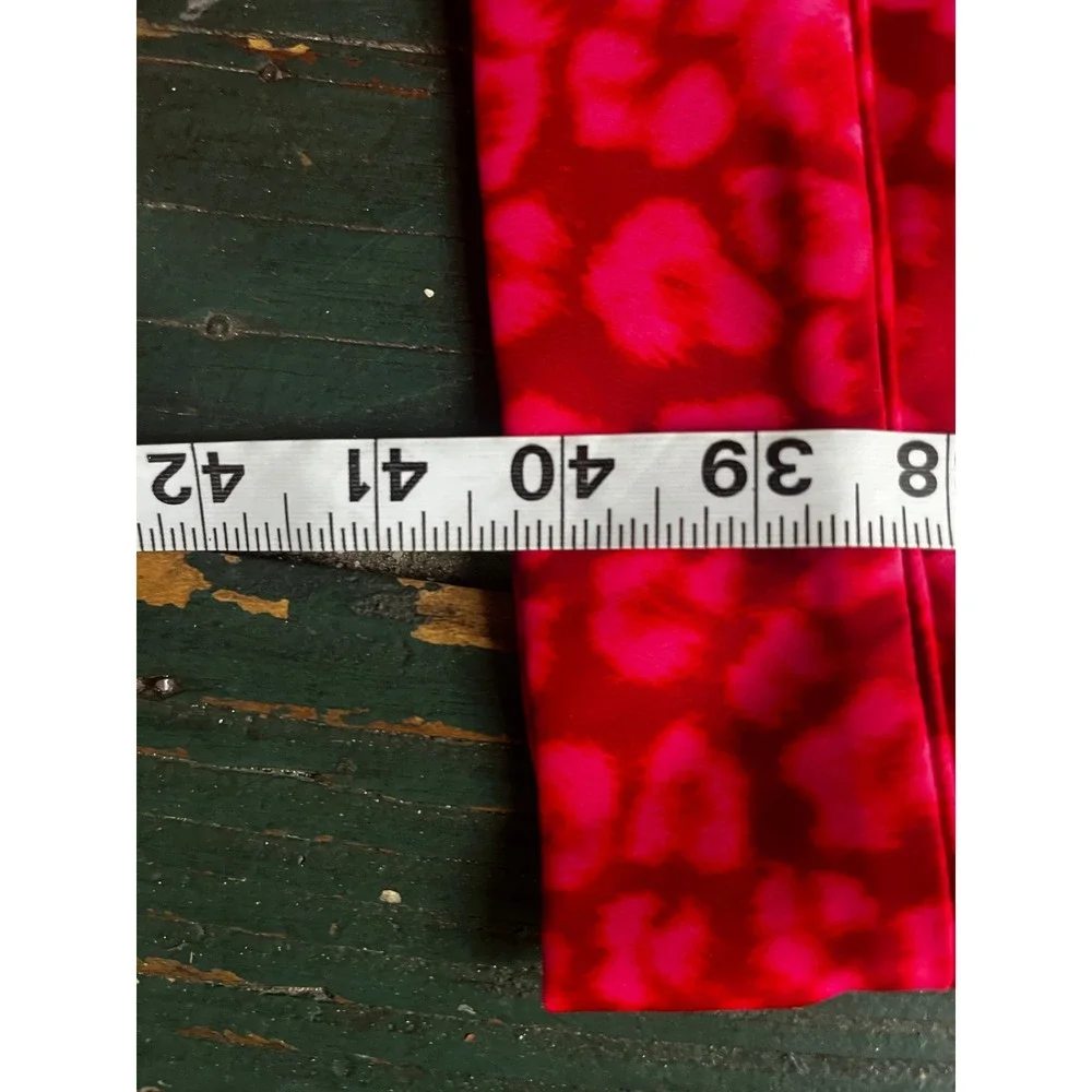 Good American Pink Red Leopard Print Pajama Set Cropped Top Wide Leg Pants 1